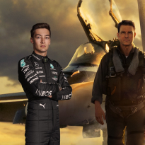 Russell has epic 'TOP GUN' moment ahead of Silverstone race